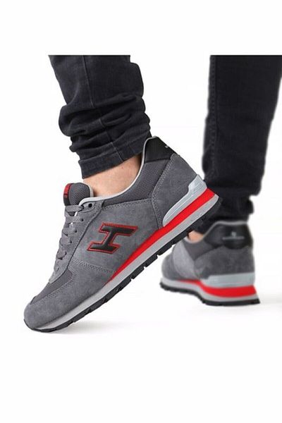 Hammer Jack Gray - 192505 Genuine Suede Leather Sports Shoes