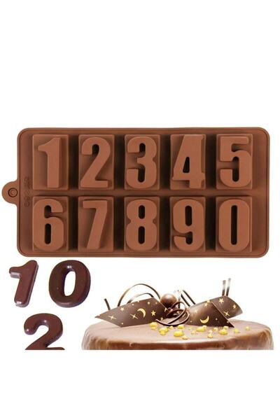 MENDELS Rakam Patterned Chocolate Mold Silicone Standard Brown