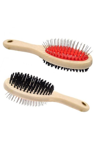 Mixpet 7 x 22 cm Wooden Cat Dog Comb and Brush Set