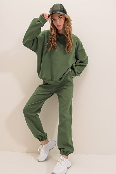 Trend Alaçatı Stili Sweatsuit - Khaki - Regular fit