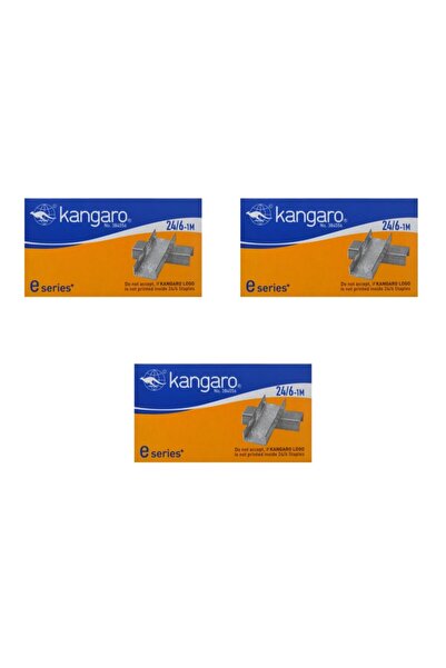 Kangaro 24/6 سلك تدبيس 1000 قطعة 3 صناديق (3000 قطعة)