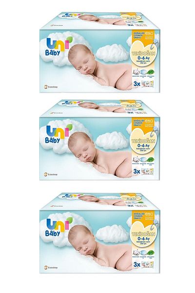 Uni Baby Newborn Wet Wipes 3x40 - 3 Pieces