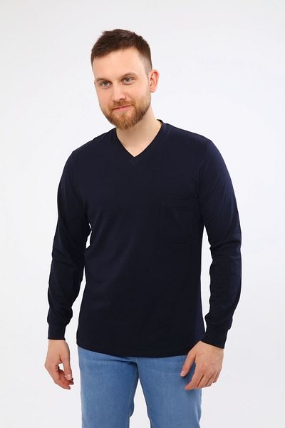 Çamdalı İş Elbiseleri Navy Blue Long Sleeve Sweatshirt - Suprem Work T-Shirt