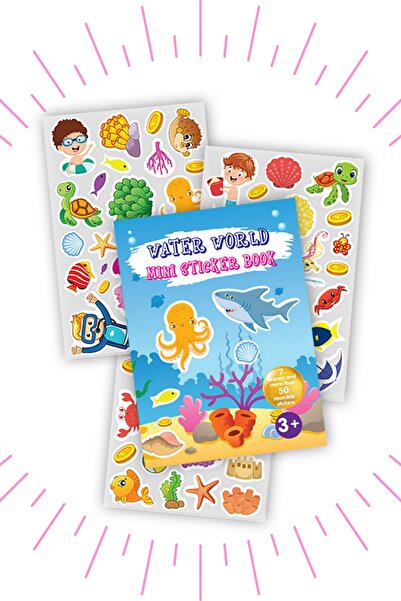 Bonkido Mini Sticker Book " Water World" Tekrar Kullanılabilir Sticker Kitabı