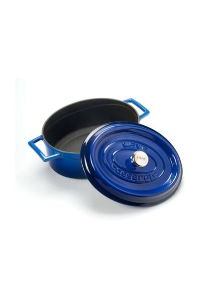 Lava وعاء صب بيضاوي أزرق قطر 25 سم