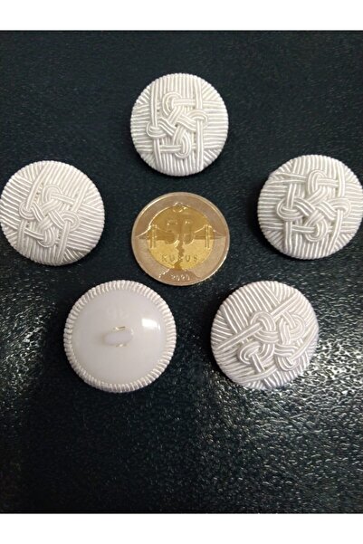 Elit Verzalit Anne Yelek Ve Manto Düğmesi-beyaz Renk