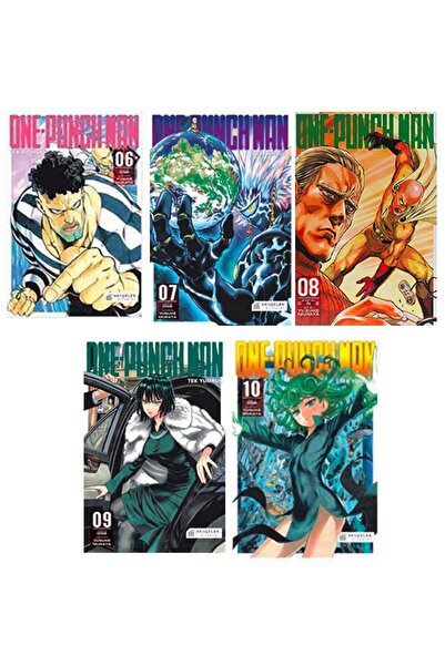 AKILÇELEN YAYINEVİ One Punch Man - Tek Yumruk - 5 Kitap Türkçe Manga Seti (6-7-8-9-10)