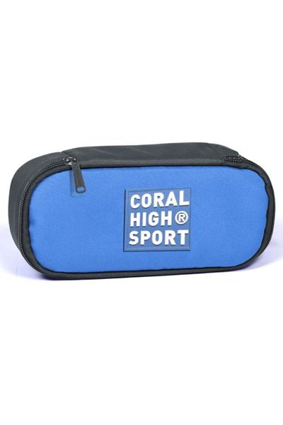 Coral High Αθλητική Βαθύ Μπλε Γκρι Οβάλ Τσάντα Μολύβι με Εσωτερική θήκη