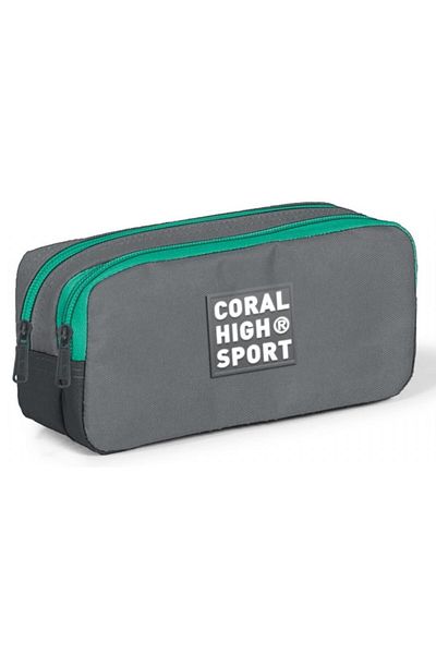 Coral High Αθλητική τσάντα στυλό δύο θέσεων ανοιχτό γκρι