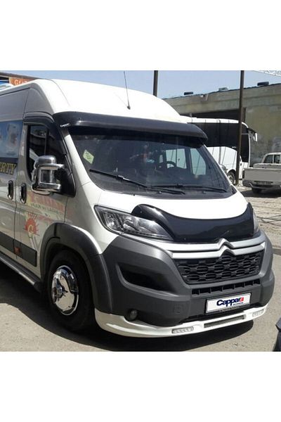Cappafe Citroen Jumper Front Window Sunshade Visor Visor Hat Acrylic Terek Piano Black 2014 And Above