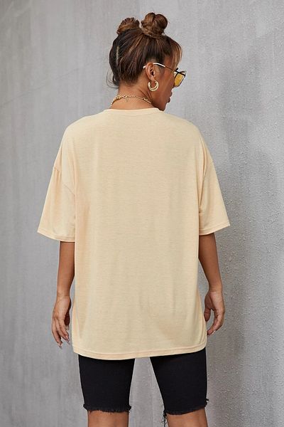 Harmandar Μπλουζάκι Brooklyn New York Printed Unisex Oversize Μαύρο T-shirt