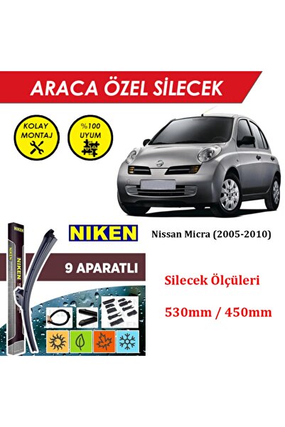 MeyZone Nissan Micra Ön Cam Silecek Takımı (2005-2010)