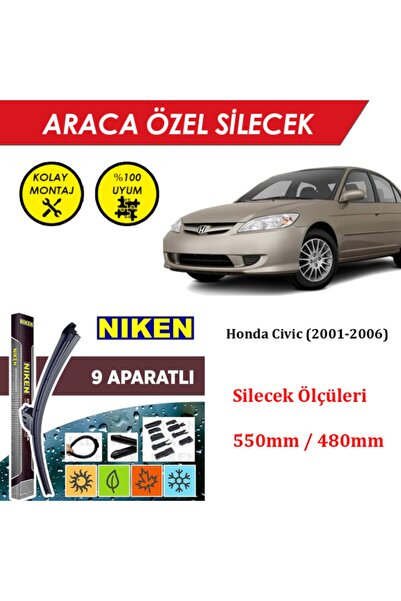 MeyZone Honda Civic Ön Cam Silecek Takımı (2001-2006)