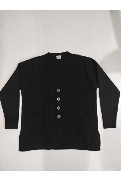 DOLİN Thick Wool Knitwear Knitted Pocket Buttoned Winter Mother Jacket