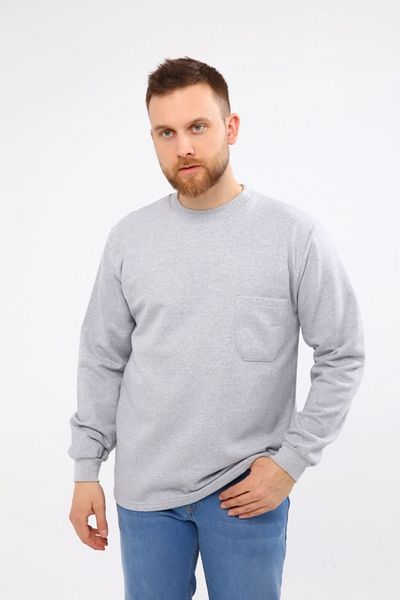 Çamdalı İş Elbiseleri - Crew Neck Gray 20/10 Two Thread Winter Work Sweatshirt