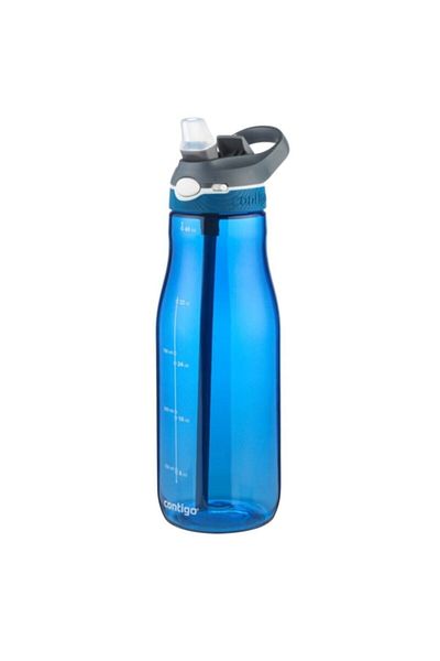Contigo Ashland Train Single Hand Bass Water Bottle with Inner Lid 1200ml - Blue
