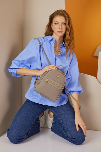 Pierre Cardin Rucsac de damă cu imprimeu gri 05PO22Y1541
