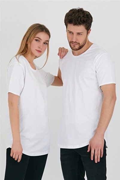 COOL TARZ White Unisex Dirty Collar Casual T-shirt-tcps001r2501s