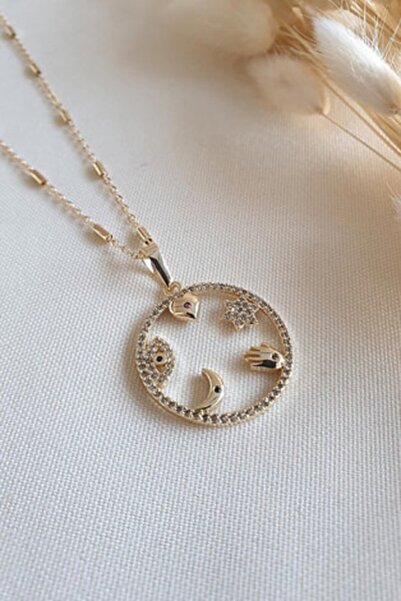 Genel Markalar Kadın Vip Şans Kolyesi Gold