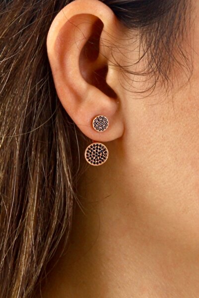 Argentum Concept 925 Ayar Gümüş Zirkon Taşlı Daireler Küpe - K031101