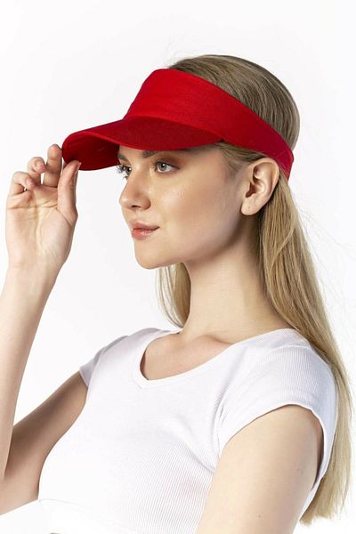 Oppacity Unisex Visor Hat - Cap - Visor - Tennis Cap Red