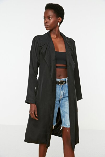 Trendyol Collection Trench Coat - Black - Standard