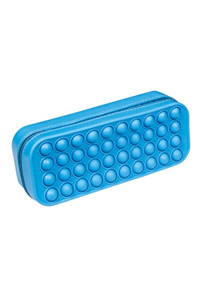 FLY COLOR Pop It Fidget Pencil Case Blue