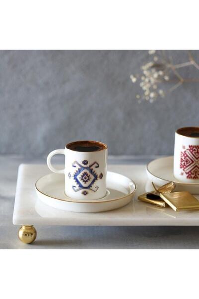 Akayev Mermer Beyaz 30x20 Cm Boncuk Ayaklı Sunum Tabağı