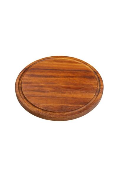 TRİO STEAKBOARD Yuvarlak Kanallı Pizza Tahta 40x2cm