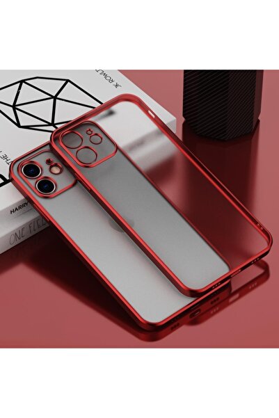 Miscase Iphone 11 Pro Max Lazer Parlak Çerçeve Şeffaf Plating Cep Telefonu Kı...