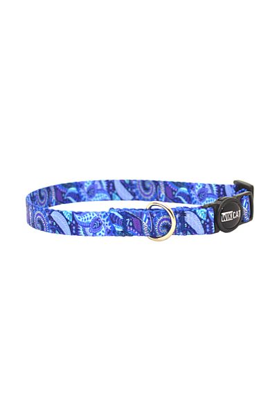 Wikicat Periwinkle Cat Collar with Anti-Choking Lock and Bell Gift