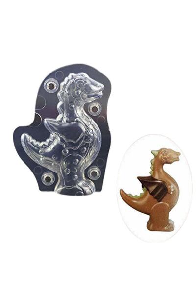 PASTRY PLANET قالب شوكولاتة من البولي كربونات ثلاثي الأبعاد على شكل ديناصور