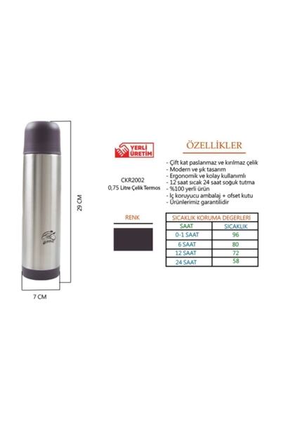 Cooker Paslanmaz Çelik Termos 750 ml - Ckr2002