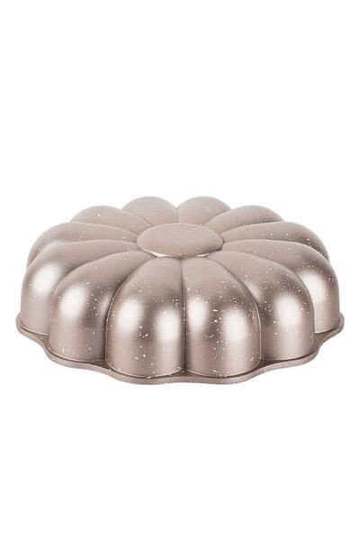 Tantitoni Rose Gold Granit Döküm Papatya Şekilli Dilimli Tart Kalıbı 26cm