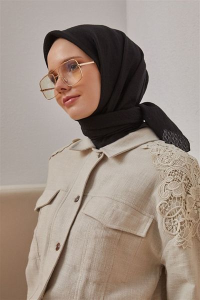 Şalland Damla Series Shale Scarf Black