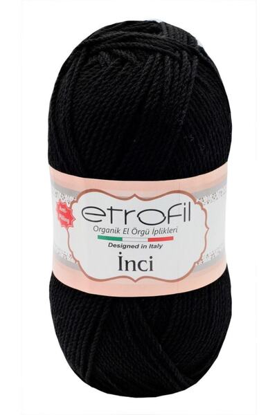 Etrofil Inci El Örgü Iplikleri - 100 Gr/230 M - 70978 Siyah