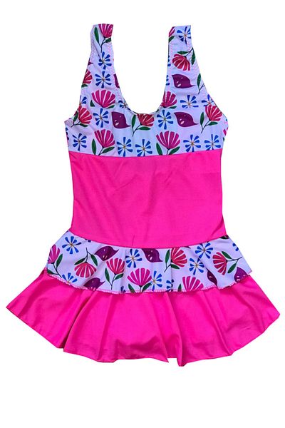 Nilmay mayo Girl's Pink Dress Swimsuit