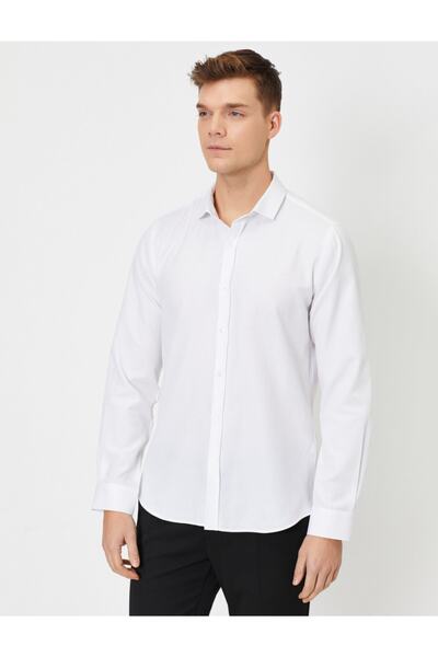 Koton Pánská bílá košile 0YAM69076VW