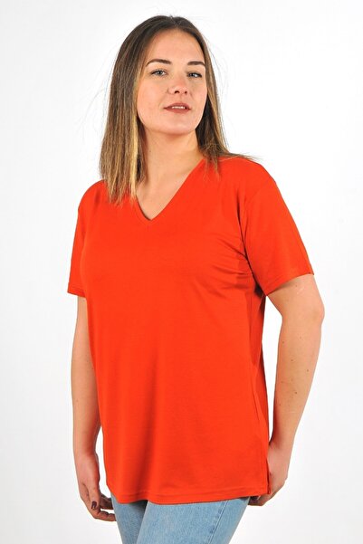 citycenterfashion Tricou de damă cu decolteu în V de mărime mare Cty-cnd-01