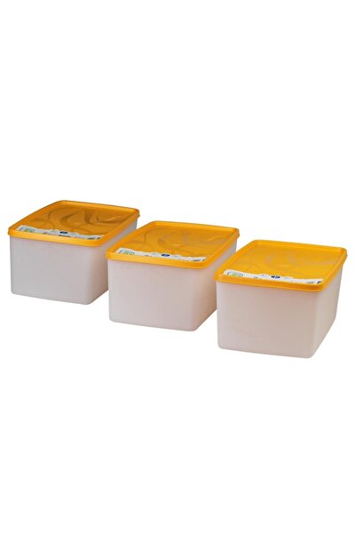 HOBBY LİFE حاوية تخزين ألاسكا نوفروست سعة 3.5 لتر 3 قطع برتقالية