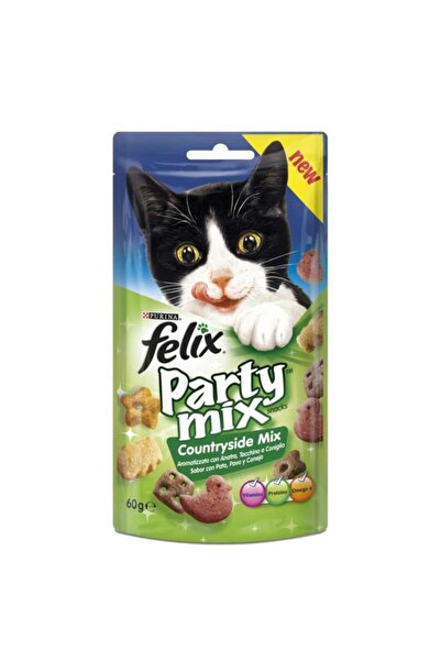 FELIX Felix Party Mix Ördek, Hindi Ve Tavşanlı Kedi Ödül Maması 60gr