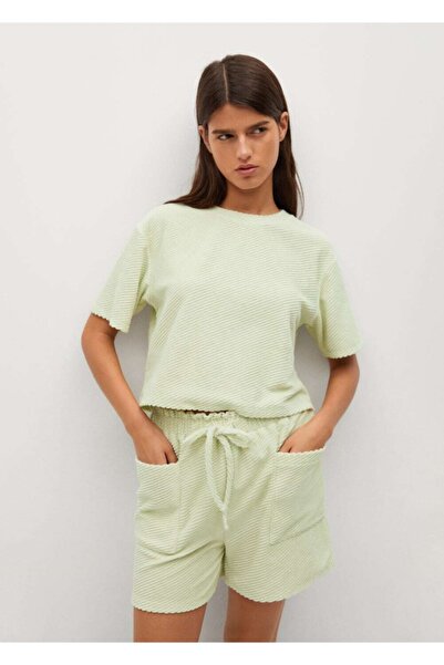 MANGO Woman T-Shirt από βαμβακερή πετσέτα