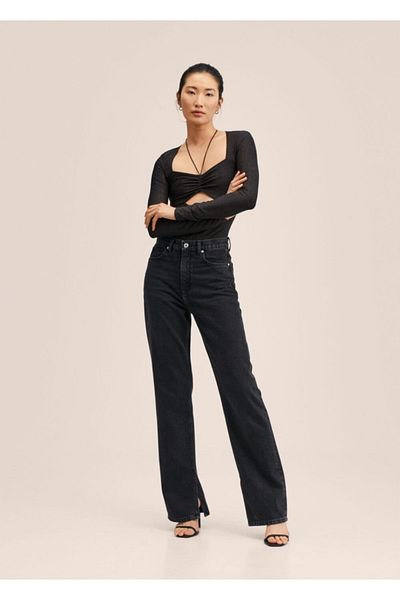 MANGO Woman Shiny Fabric Bodysuit