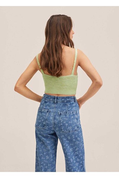 MANGO Woman Cropped Knit Top