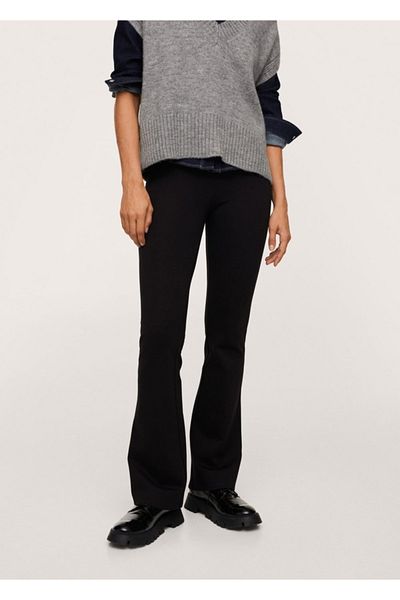 MANGO Woman Flared Leg Leggings