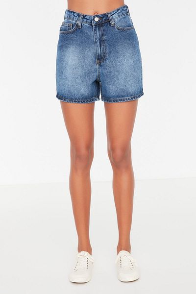Trendyol Collection Shorts - Blau - Hoher Bund
