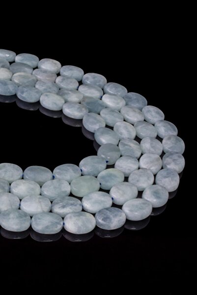 Dünya Doğal Taş Σειρά από φυσική πέτρα 13x10 m Οβάλ Aquamarine Stone