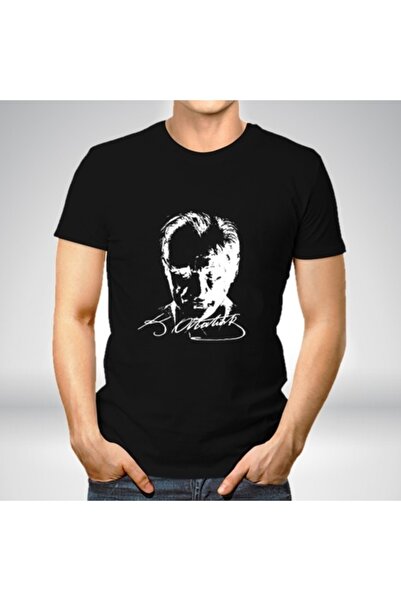 özdemirli bebe Μαύρο μπλουζάκι με στάμπα Mustafa Kemal Atatürk