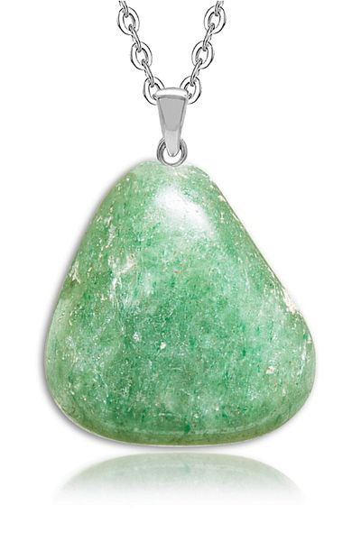Tesbih Atölyesi Certified Raw Unprocessed Amorphous Natural Aventurine Stone Necklace