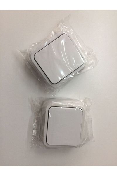 Merve White Square Luxury Series - Single Switch, Bakelite Surface Mounted